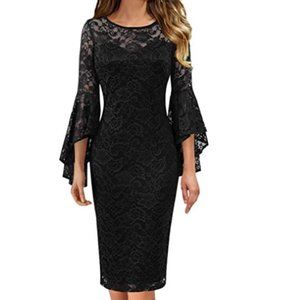 Vfshow Floral Lace Cocktail Dress